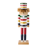 Ourson casse-noisettes de Noël, rayures de La Baie d'Hudson Front_Flat