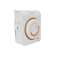 Woods Indoor Mechanical 24-Hour Programmable Timer, Plug-in, White Front_Three_Fourths_Angled_Right