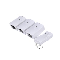 NOMA Indoor Wireless Remote Control with 3-Outlet Receivers, Battery Included, White Composite_or_Mixed
