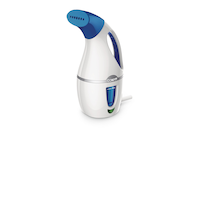 Conair 1100W Handheld Clothes Steamer, 5 Minutes of Continuous Steam, 60 Second Heat Up Front_Three_Fourths_Angled_Left
