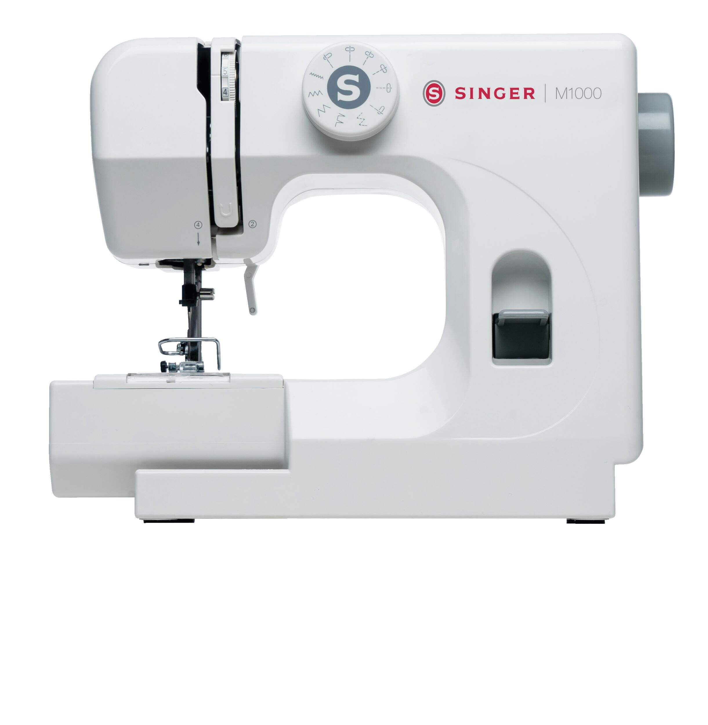 Singer M1000 Mending/Sewing Machine with 4 Stitches, Accessories Included Front_Flat