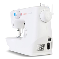 Singer M2100 Sewing Machine with 8 Stitches and 4 Step Buttonhole, Accessories & Dust Cover Included Front_Three_Fourths_Angled_Left