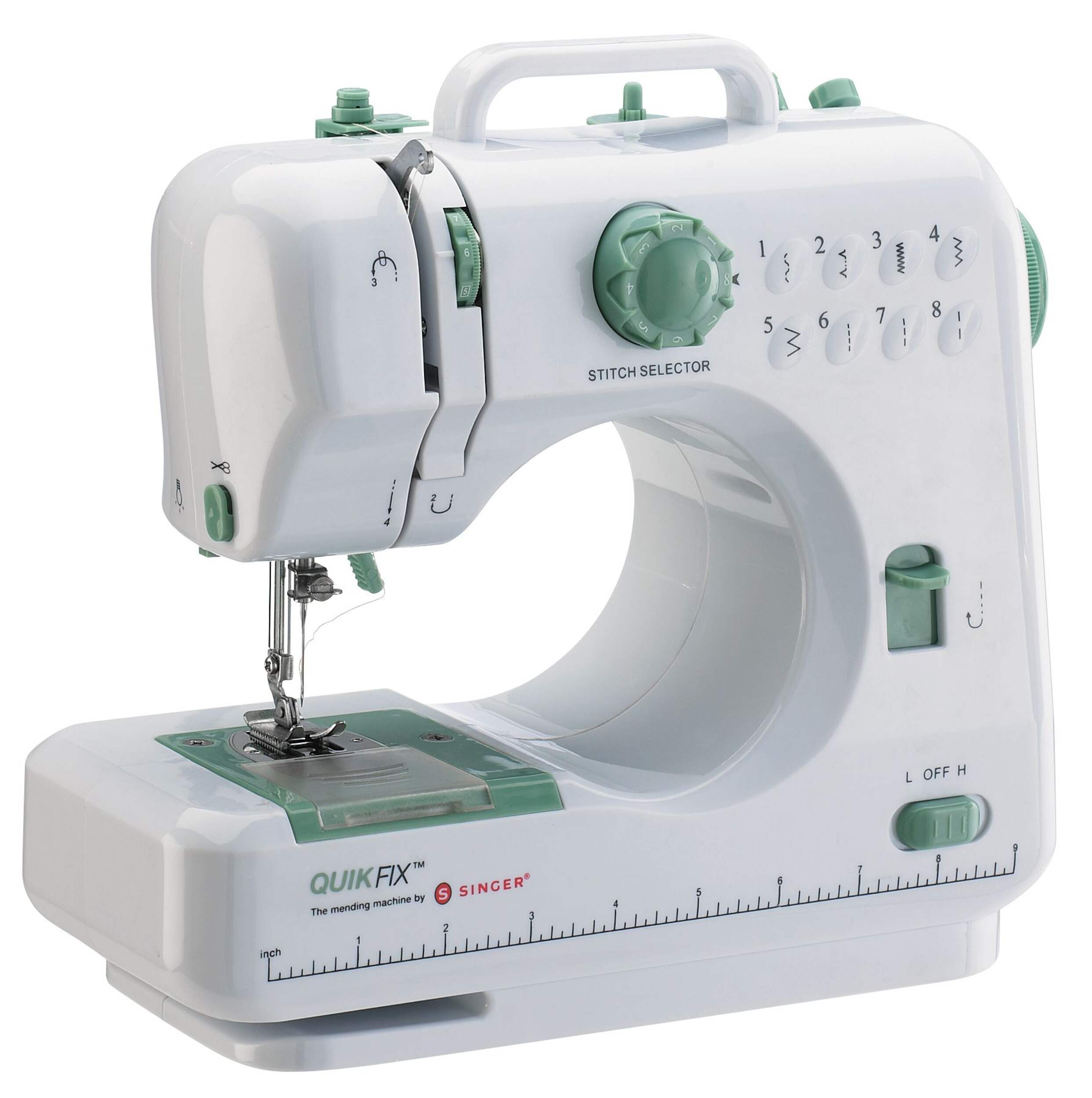 Singer Pixie Plus 8-Stitch Sewing Machine Front_Angled_Right
