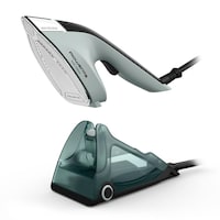 Rowenta Duo Force, 2-in-1 Steamer & Iron with Ironing Mat Front_Angled_Left