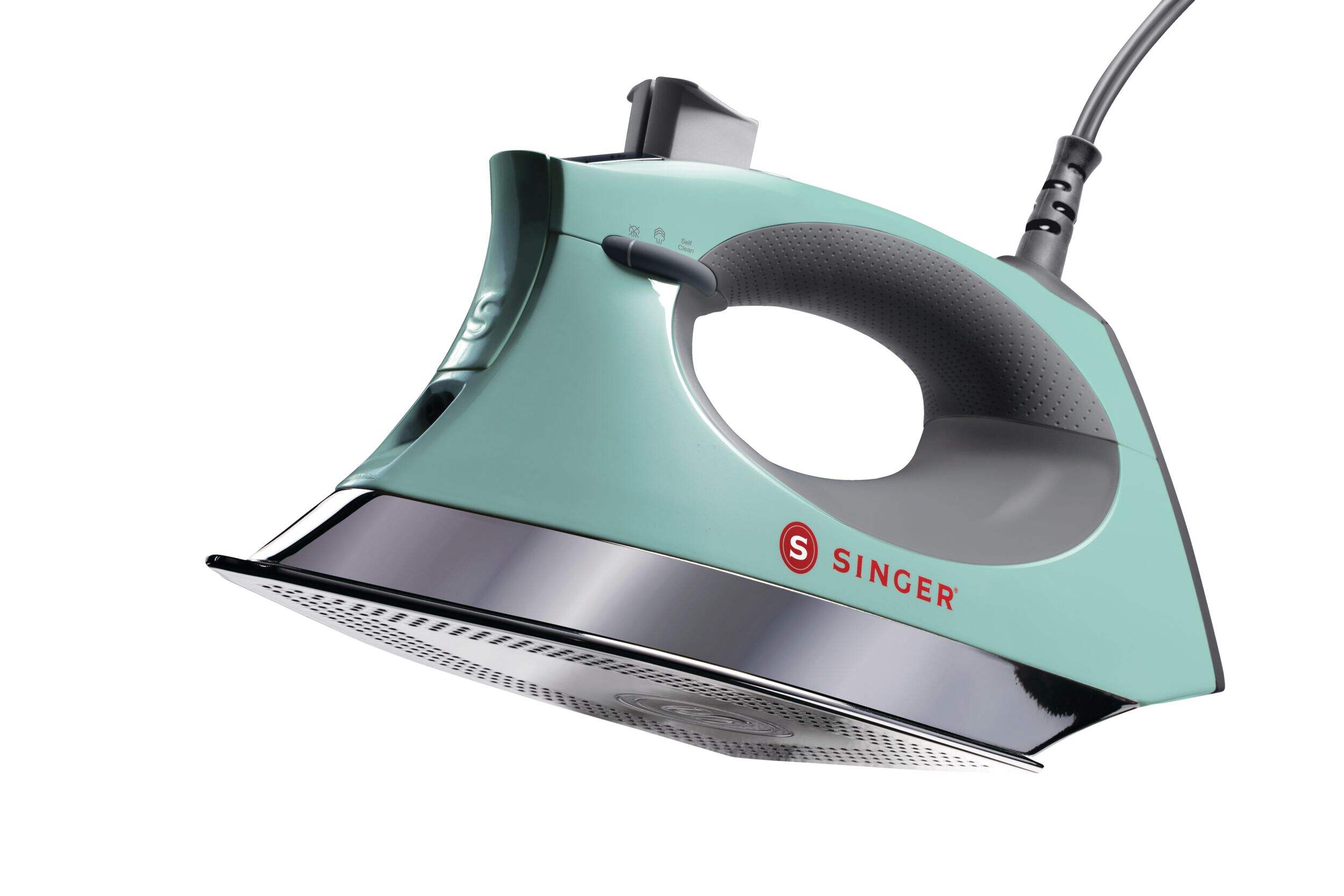 Singer 1750W Steamcraft Plus Steam Iron with Stainless Steel Soleplate and Auto Shutoff, Mint Front_Three_Fourths_Angled_Left