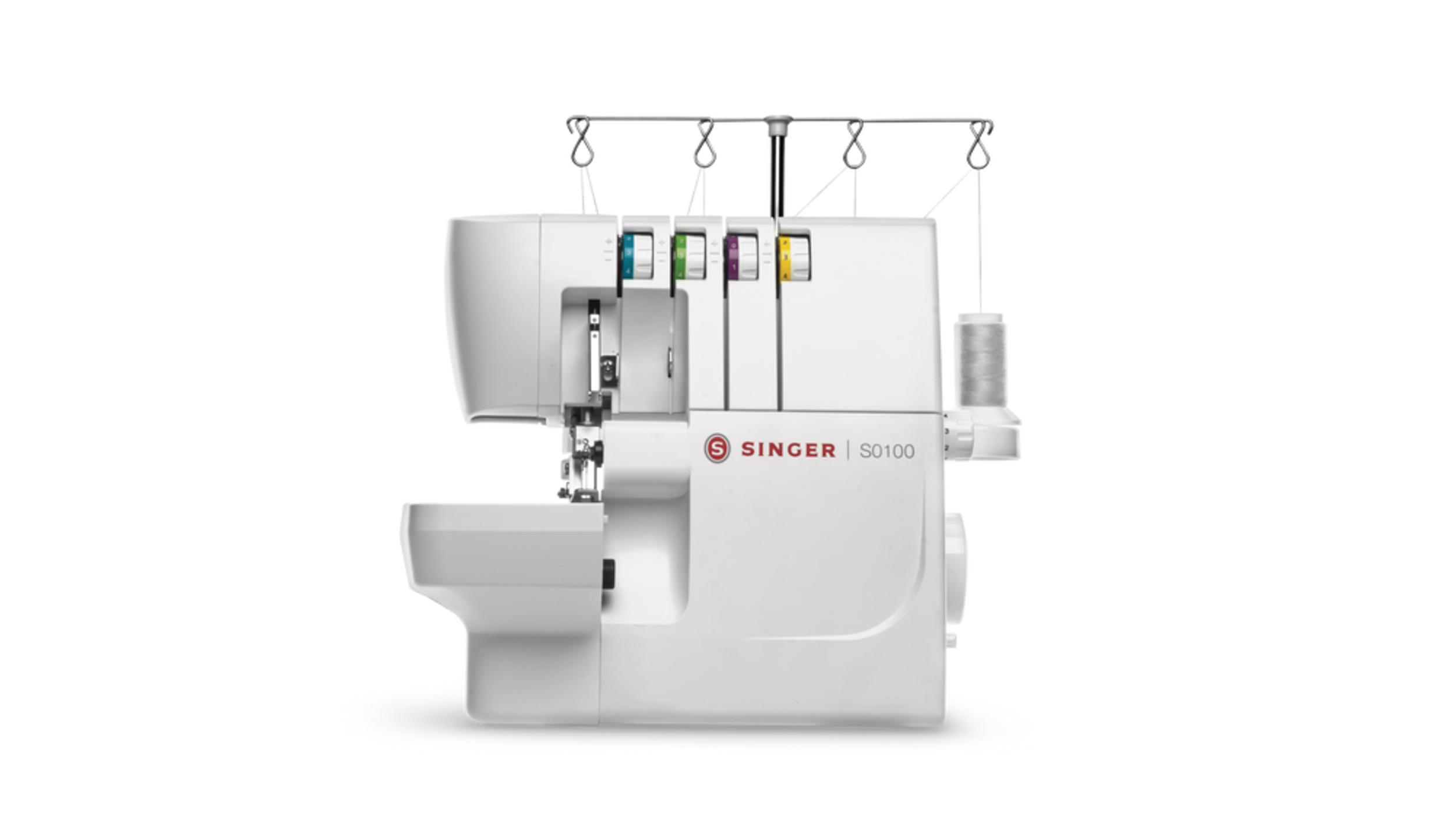 Singer S0100 Serger Sewing Machine with 2/3/4 Thread Stitches with 6