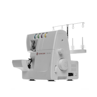Singer S0100 Serger Sewing Machine with 2/3/4 Thread Stitches, 6 Stitch Types, Accessories Included Front_Three_Fourths_Angled_Left