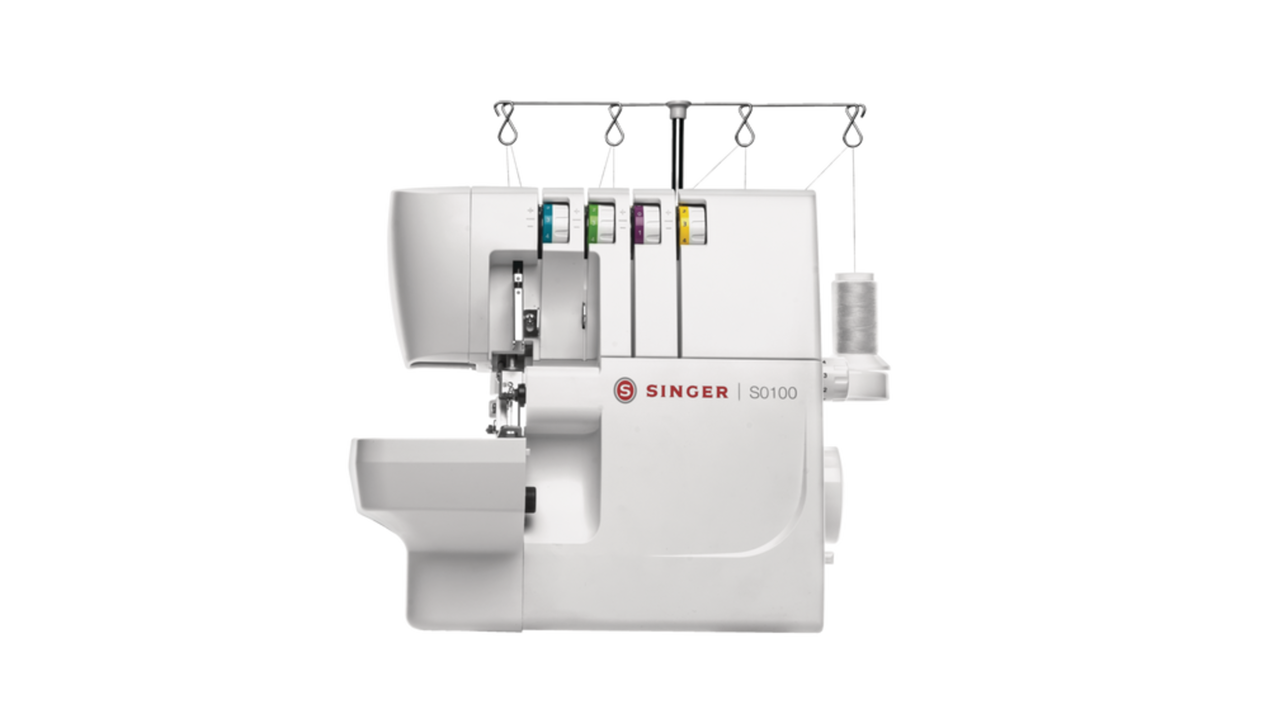Singer S0100 Serger Sewing Machine with 2/3/4 Thread Stitches with 6
