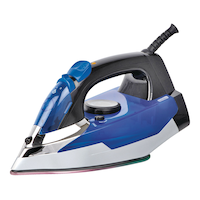 Conair 1550W Extreme Steam Super Steam Iron with Nano Titanium Soleplate and Auto Shutoff, Blue/Black