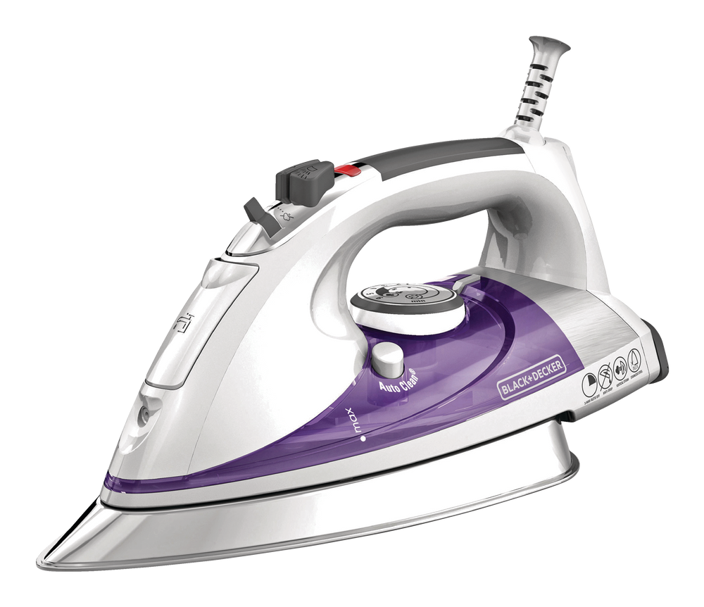 Black & Decker 1500W Pro Steam Iron with Stainless Steel Soleplate and