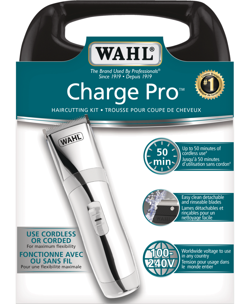 Wahl Charge Pro Haircutting Kit with Cordless Trimmer/Clipper, Guide