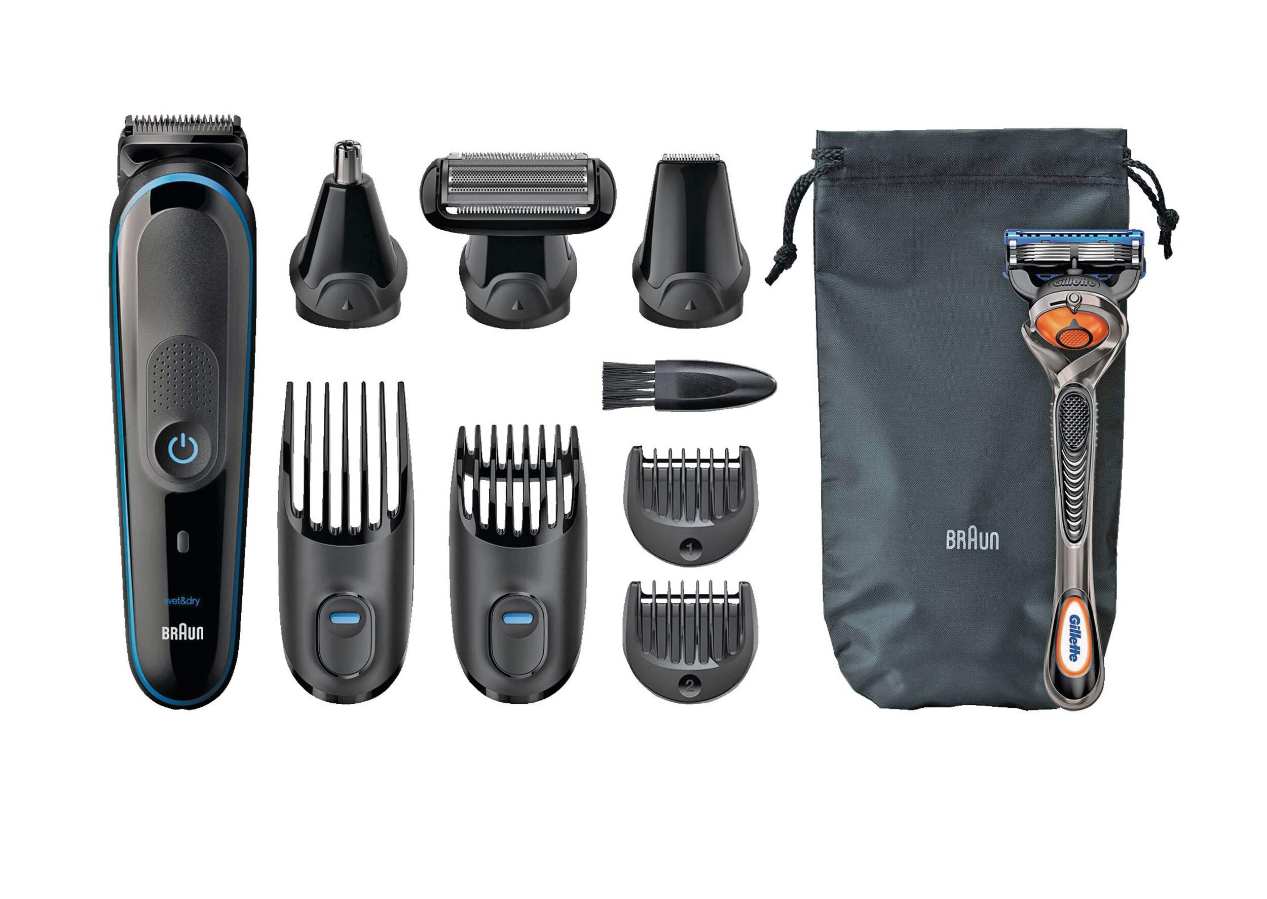 Braun MGK5280 All-In-One Trimmer & Shaver/Razor Grooming Kit For Facial/Body Hair, 9-pc Composite_or_Mixed