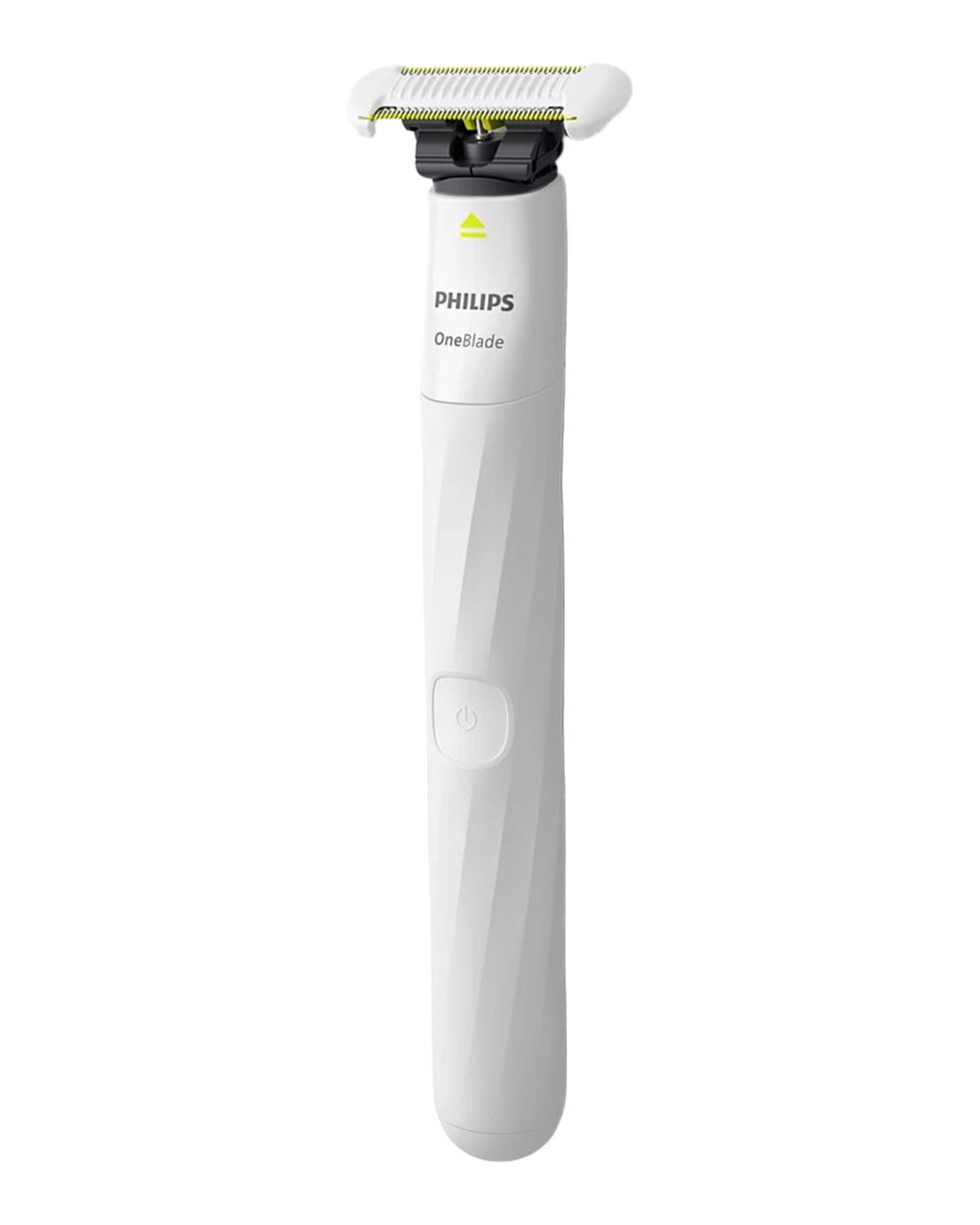 Philips One Blade Intimate Wet & Dry Trimmer, White Front_Flat
