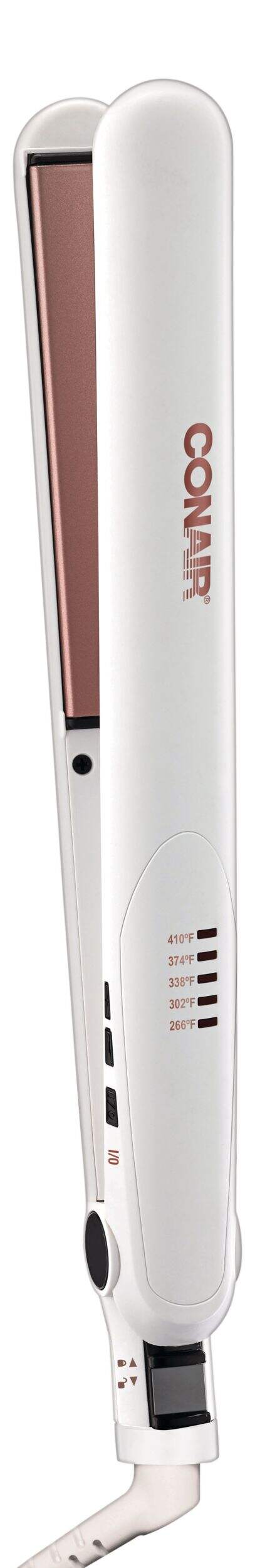 Fer à lisser en céramique double Conair, 1 po Front_Angled_Left