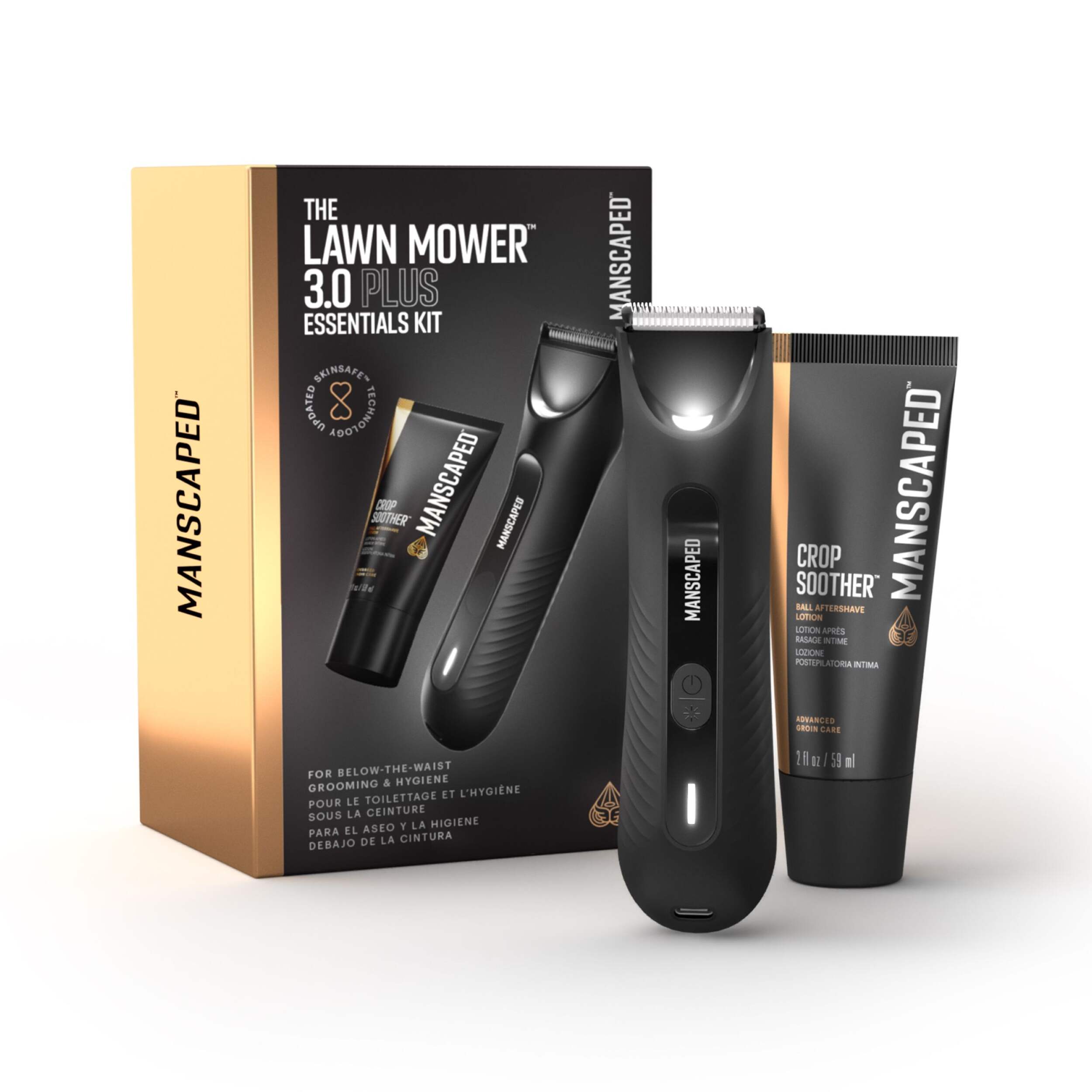 Manscaped The Lawn Mower® 3.0 Plus Essentials Kit Hair Trimmer and Crop Soother Aftershave Lotion Composite_or_Mixed