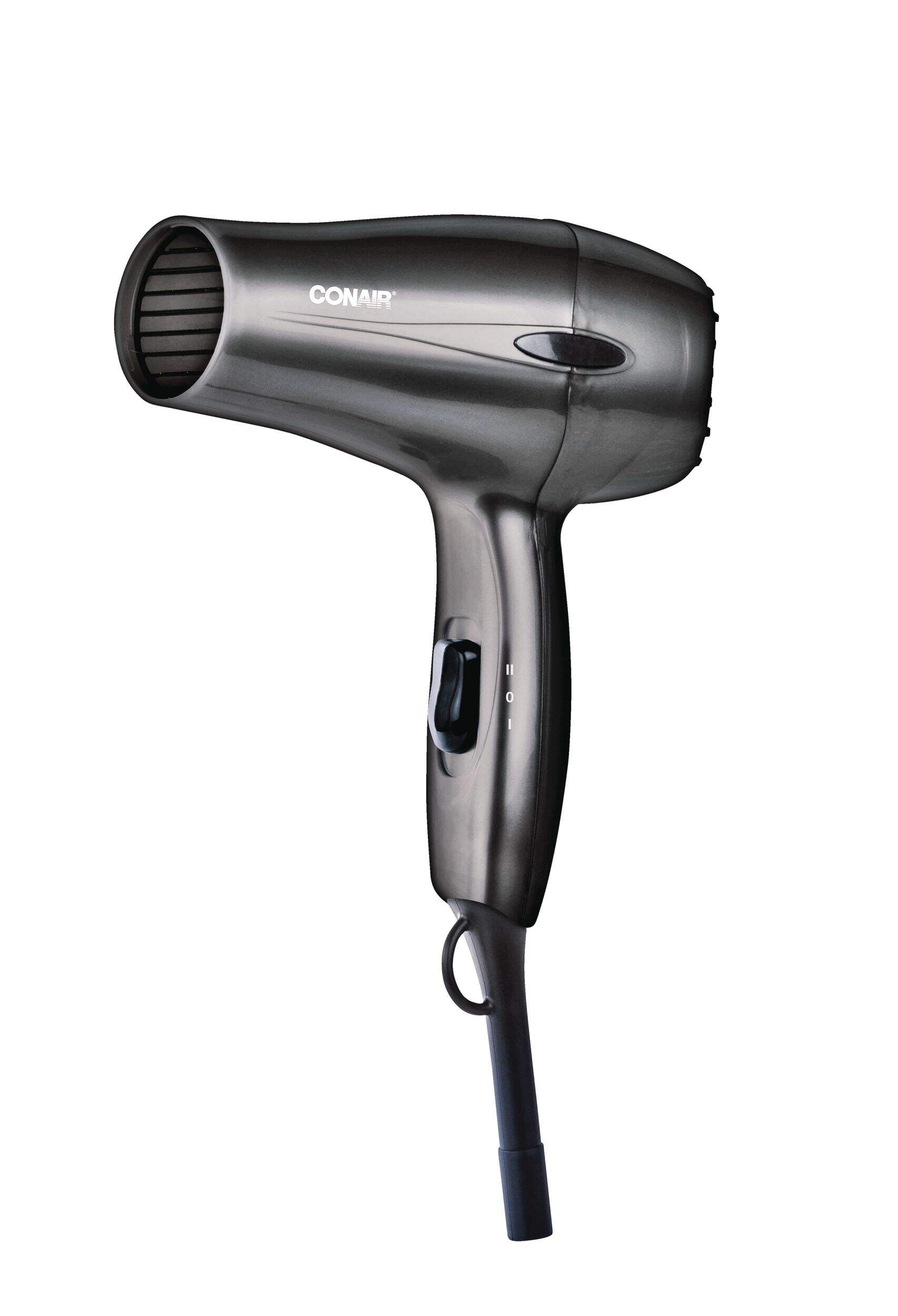 Conair 1875W Mid-Size 2-Speed Ceramic Hair Dryer with Concentrator, Black Side_Left