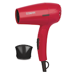 Conair 1600W Travel-Size Folding 2-Speed Hair Dryer with Concentrator, Red Side_Left