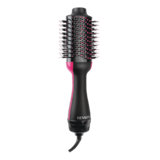 Revlon Salon One-Step Ceramic Ionic Hot Air Dryer Round Hair Brush & Volumizer, Black, 2.8-in Front_Flat