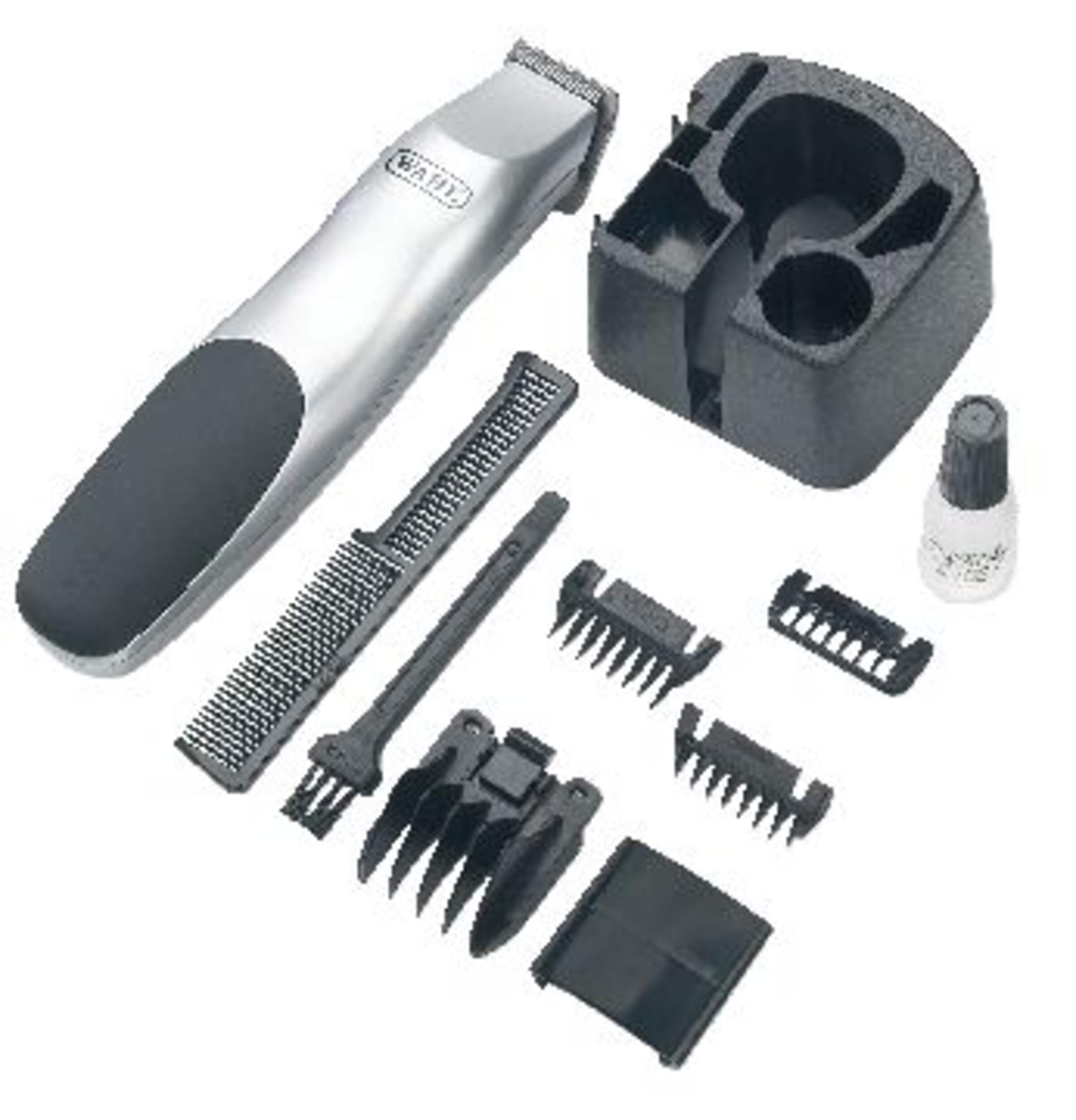 Tondeuse à barbe sans fil alimentée par pile Wahl 3248 avec guides, protège-lame, peigne et support, paq. 10 Composite_or_Mixed