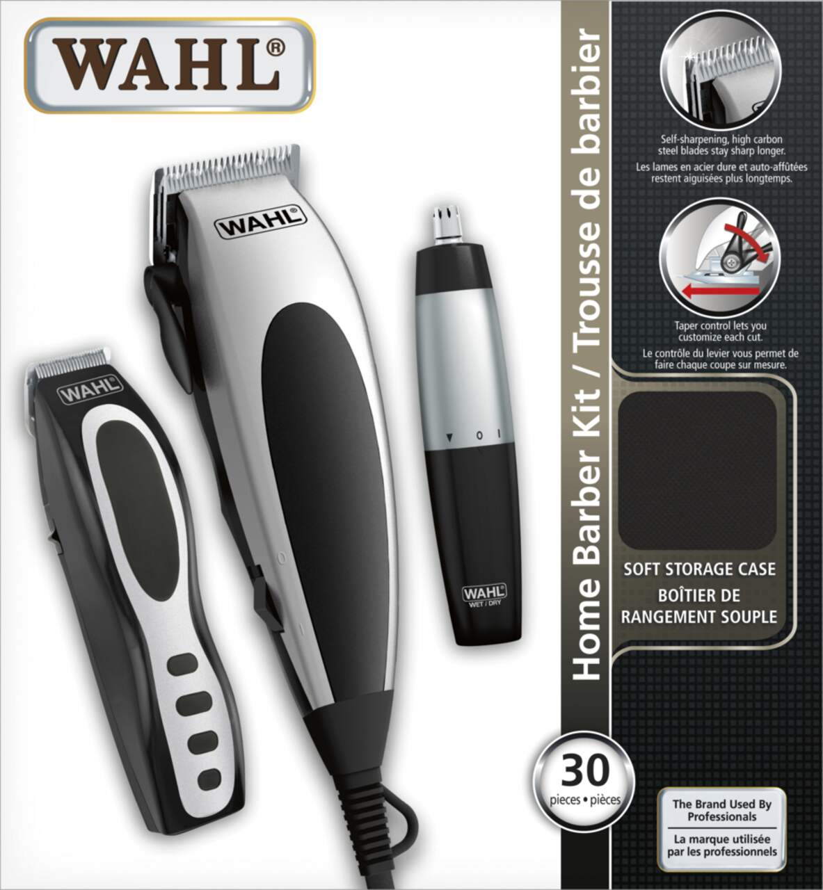 Wahl Home Barber Haircutting Kit with Clippers, Ear/Nose/Brow