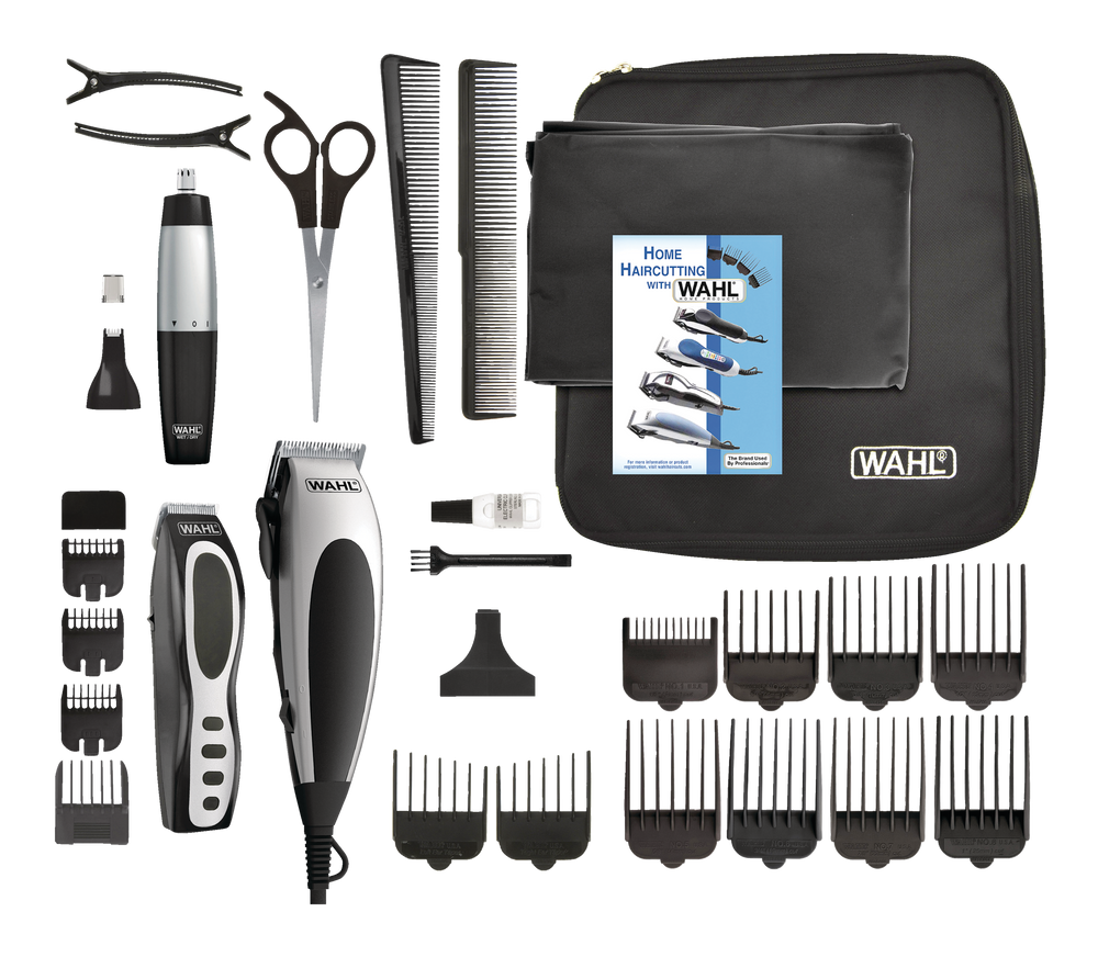 Wahl Home Barber Haircutting Kit with Clippers, Ear/Nose/Brow Trimmer &  Scissors, 30-pc | Canadian Tire