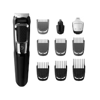 Philips Series 3000 Multigroom All-In-One Rechargeable Cordless Hair Trimmer, 10-pc Front_Flat