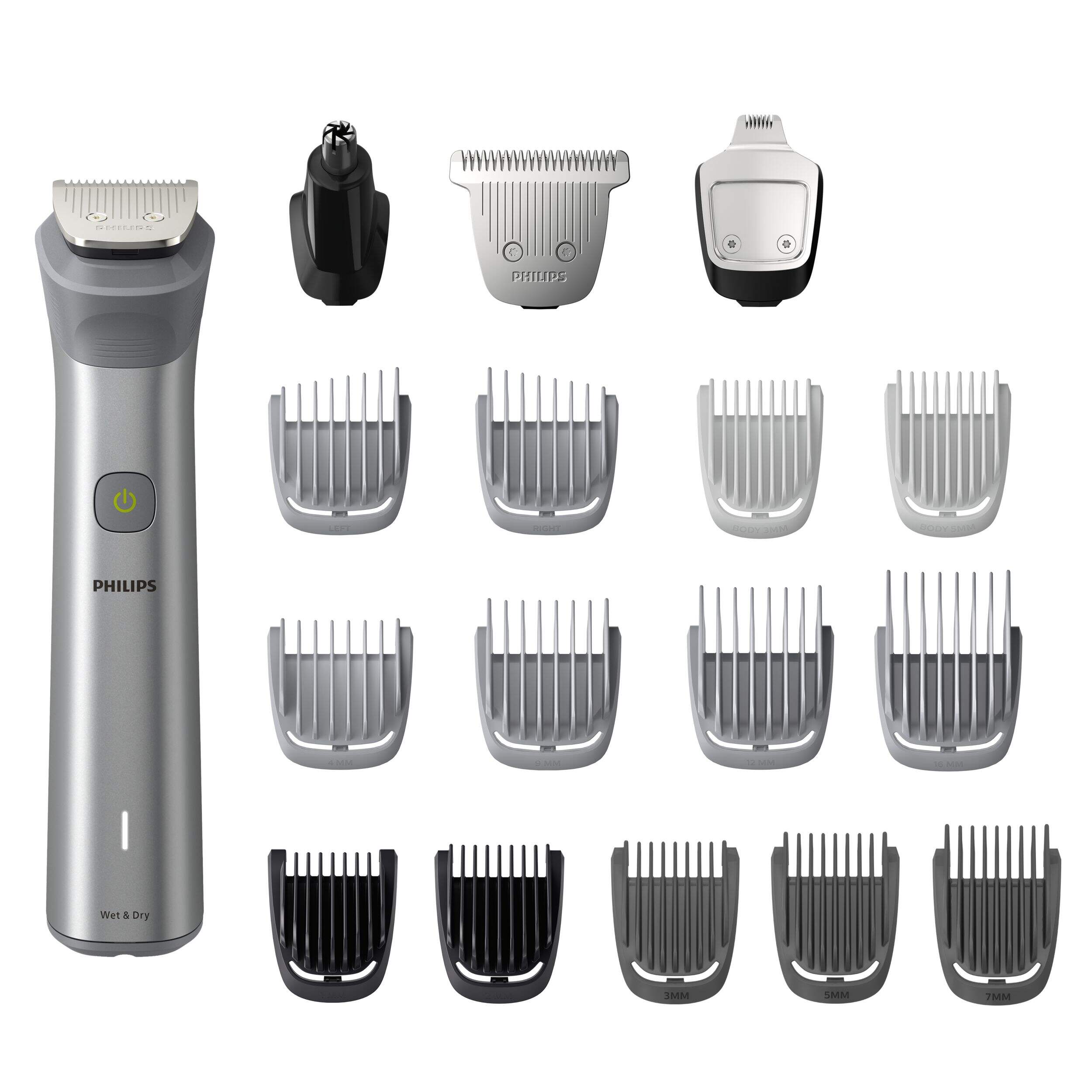 Philips Multigroom Series 5000 All-In-One Rechargeable Cordless Hair Trimmer, 19-pc Front_Flat