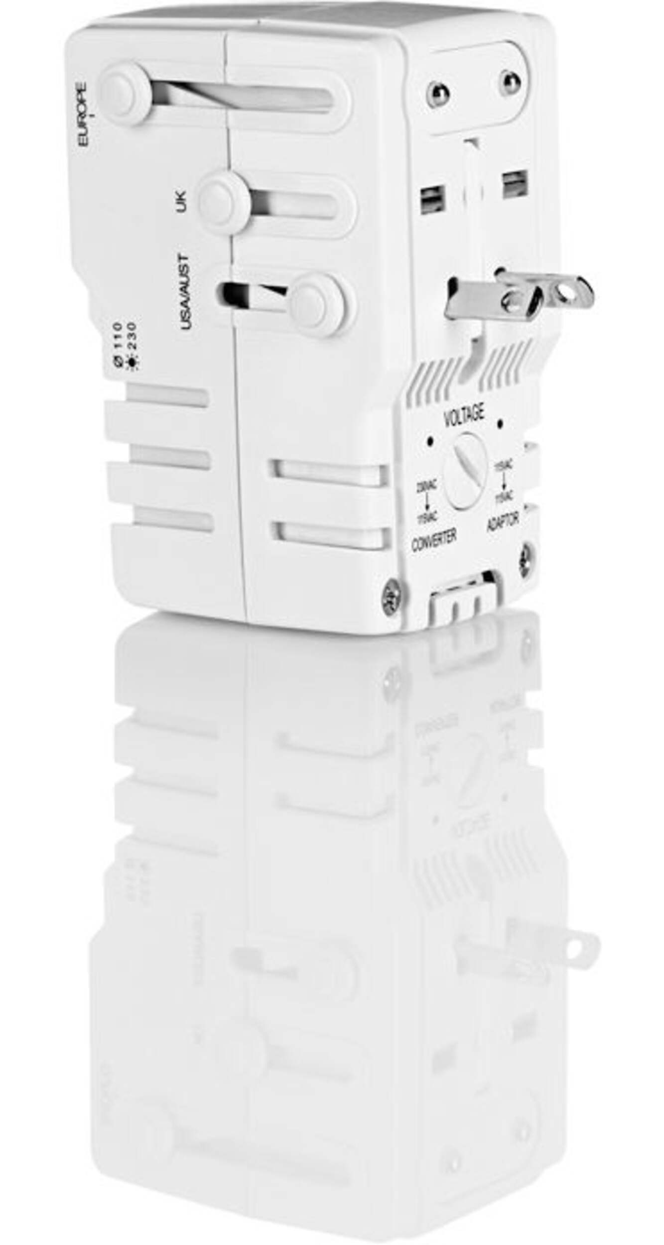 Conair Dual Mode Travel Plug Adapter & Voltage Converter, 110V/120V to 220V/240V Back_Angled_Right