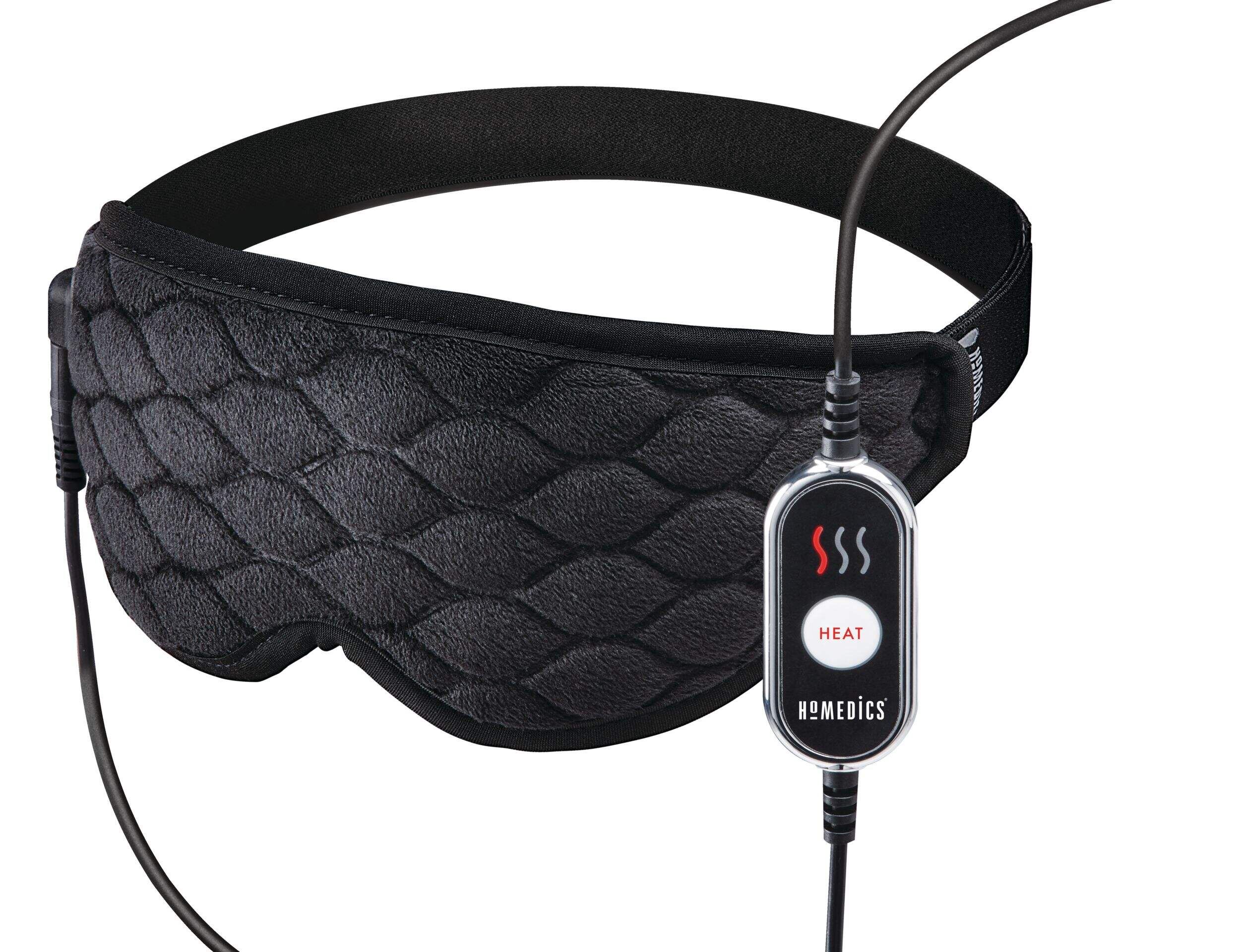 HoMedics Hot & Cold Gel Headache & Migraine Eye Mask with Adjustable Strap Front_Three_Fourths_Angled_Left