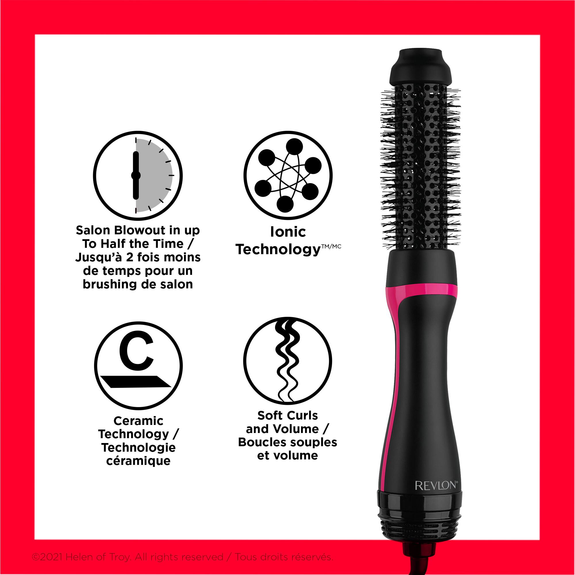 Revlon One-Step Root Booster Hot Air Dryer Round Hair Brush & Volumizer,  Black/Pink,  | Canadian Tire