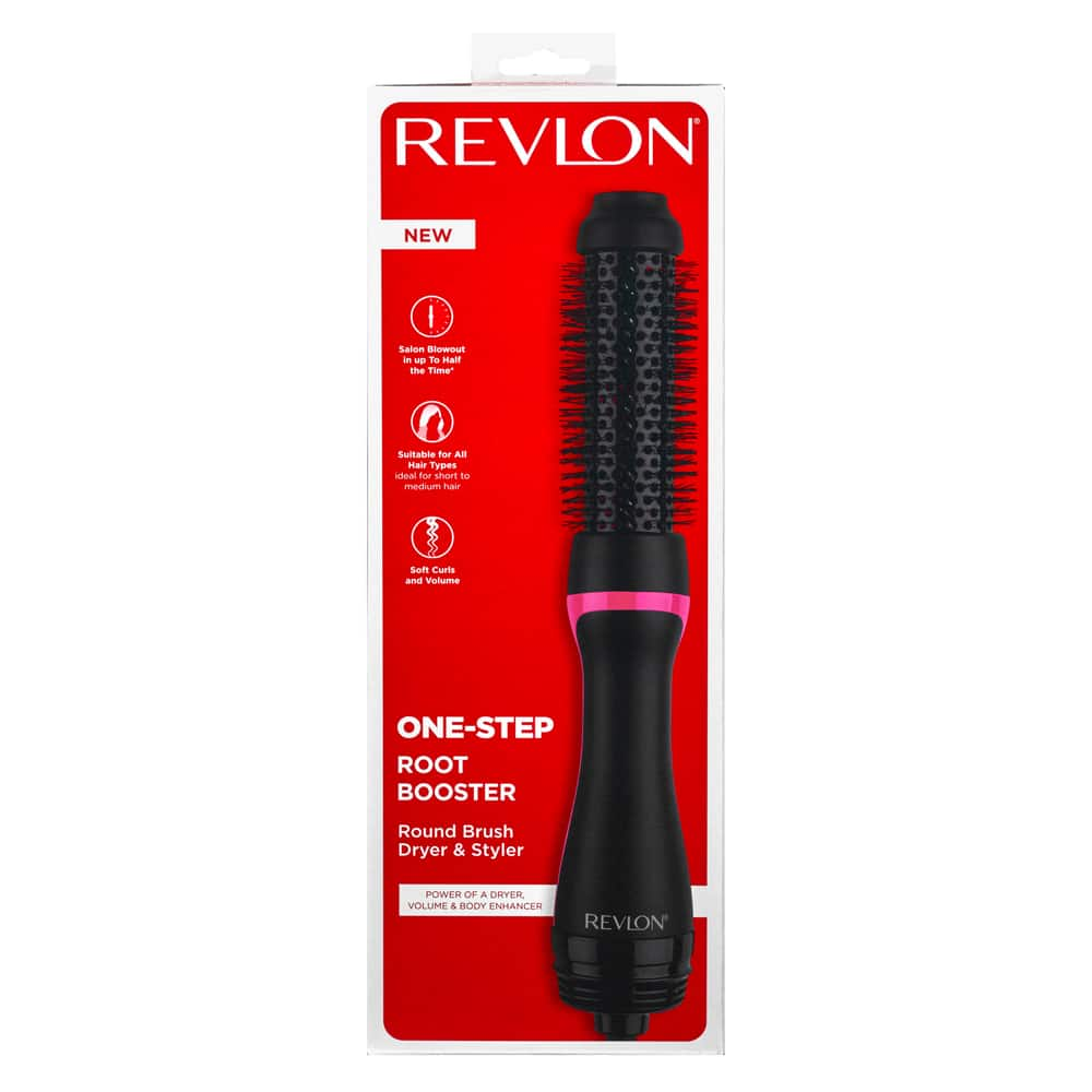 Revlon One Step Root Booster Hot Air Dryer Round Hair Brush And Volumizer