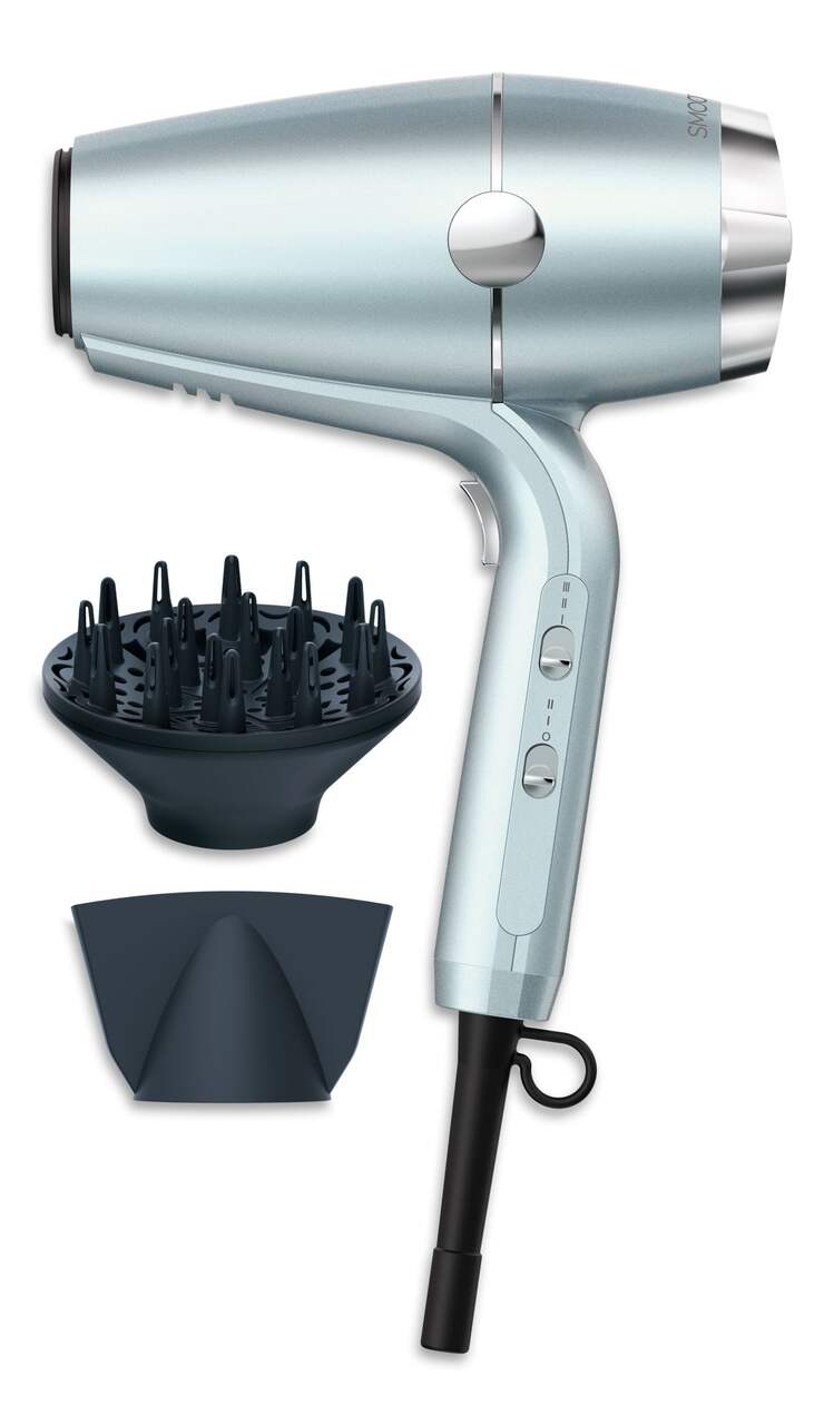 Sèche-cheveux ionique à céramique InfinityPro de Conair SmoothWrap avec  diffuseur et concentrateur