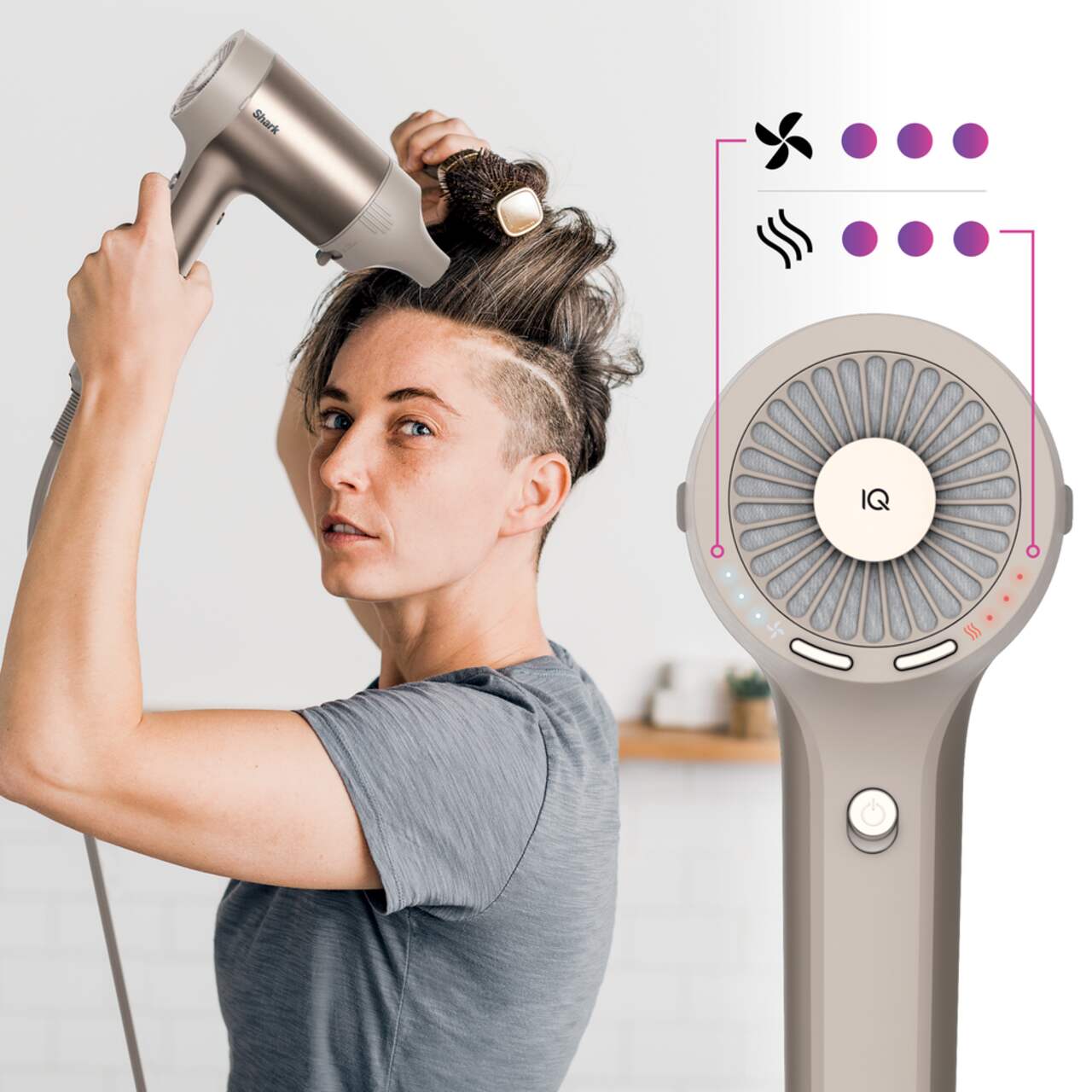 Shark HyperAIR IQ Technology Fast-Drying Ionic Hair Dryer with