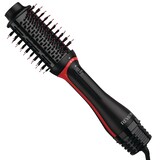 Revlon One-Step Volumizer Plus Ceramic Hot Air Dryer Round Hair Brush, Black/Red, 2.4-in Front_Three_Fourths_Angled_Left