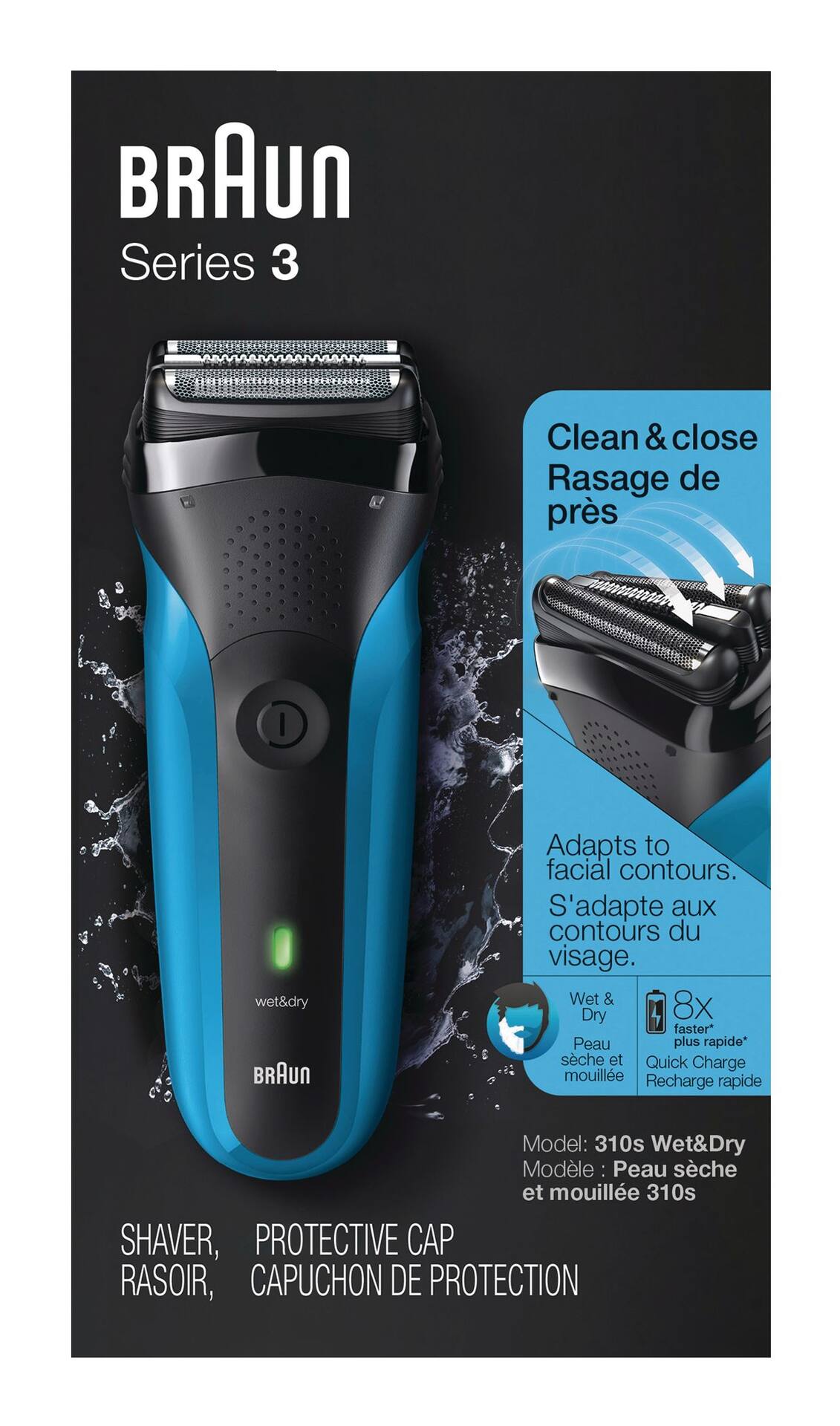 Braun Series 3: 310s Wet & Dry Electric Razor/Foil Shaver with