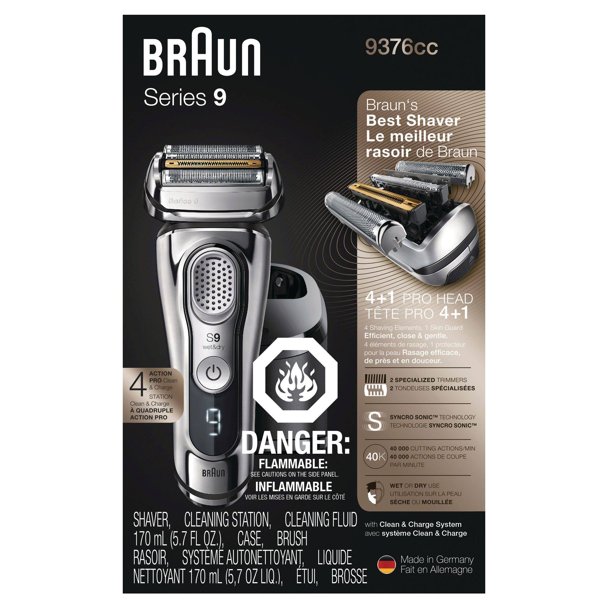 Braun Electric Razor For Men, Series 9296CC Electric Foil Shaver