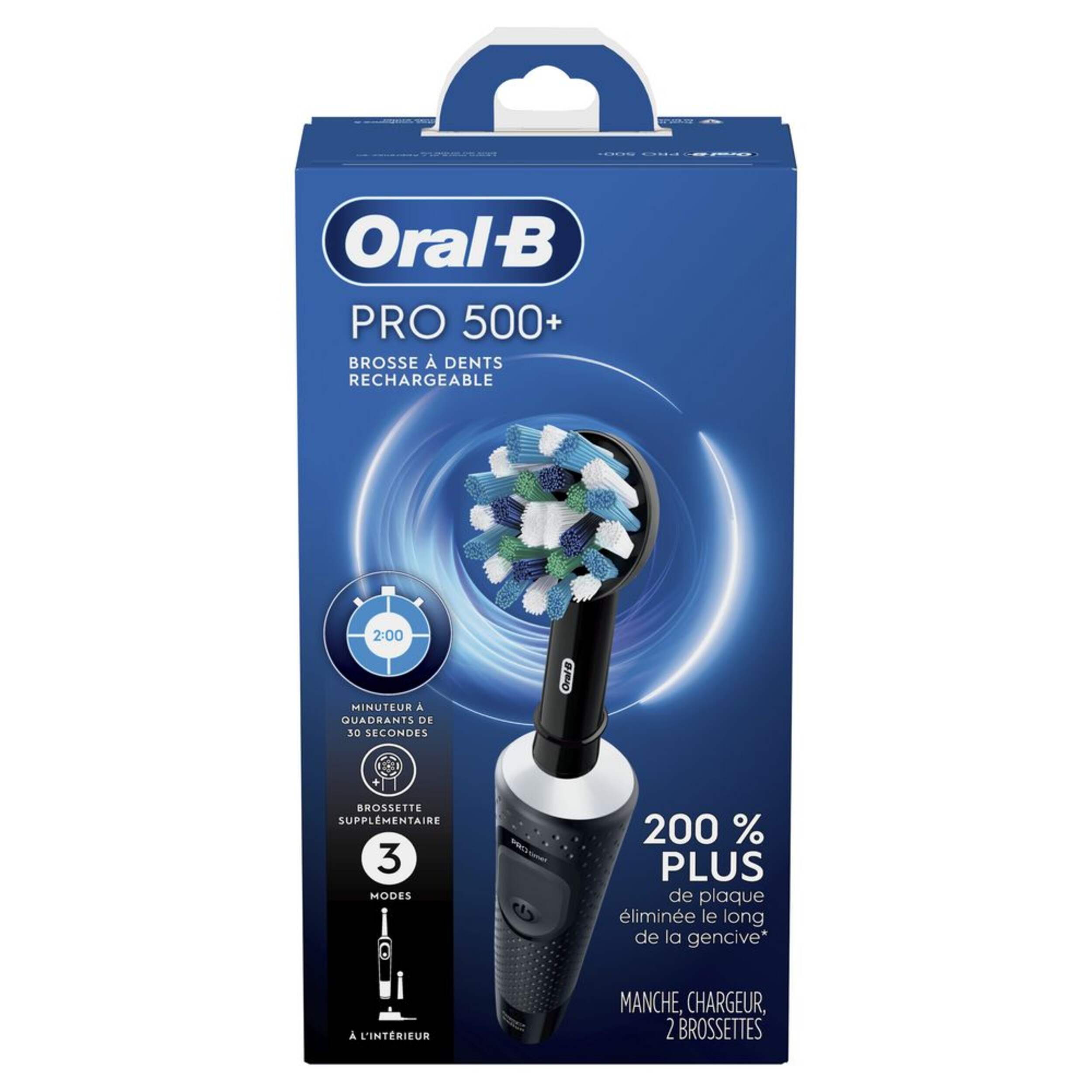 OralB Pro 500+ Rechargeable Electric Toothbrush, Black Canadian Tire