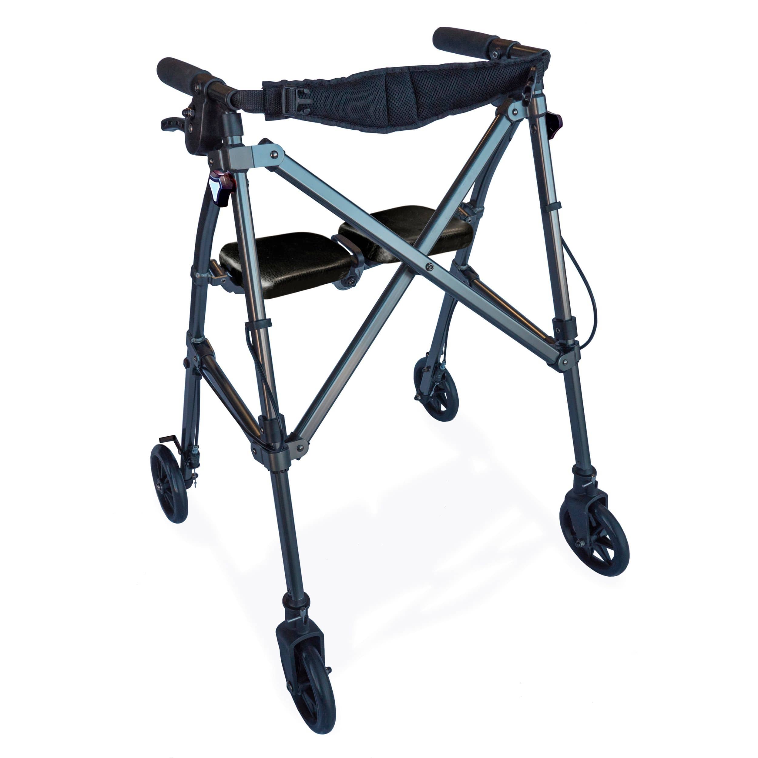 Stander Space Saver Rollator, Four Wheel Folding Walker