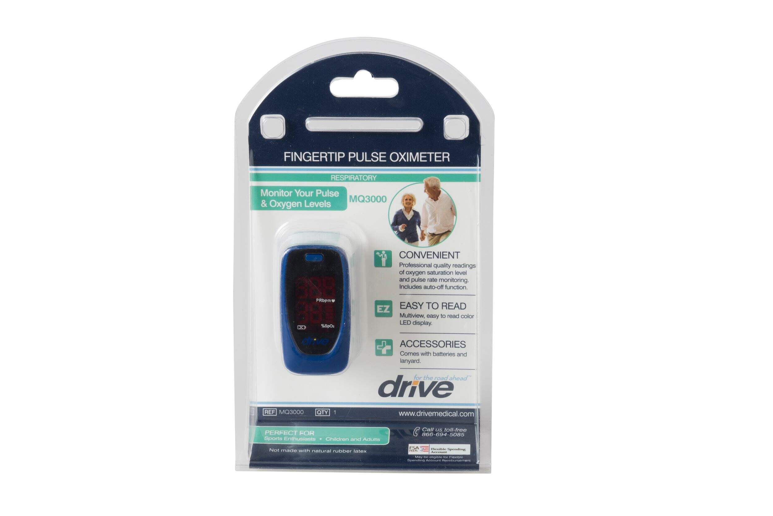 Drive Fingertip Pulse Oximeter Front_Flat