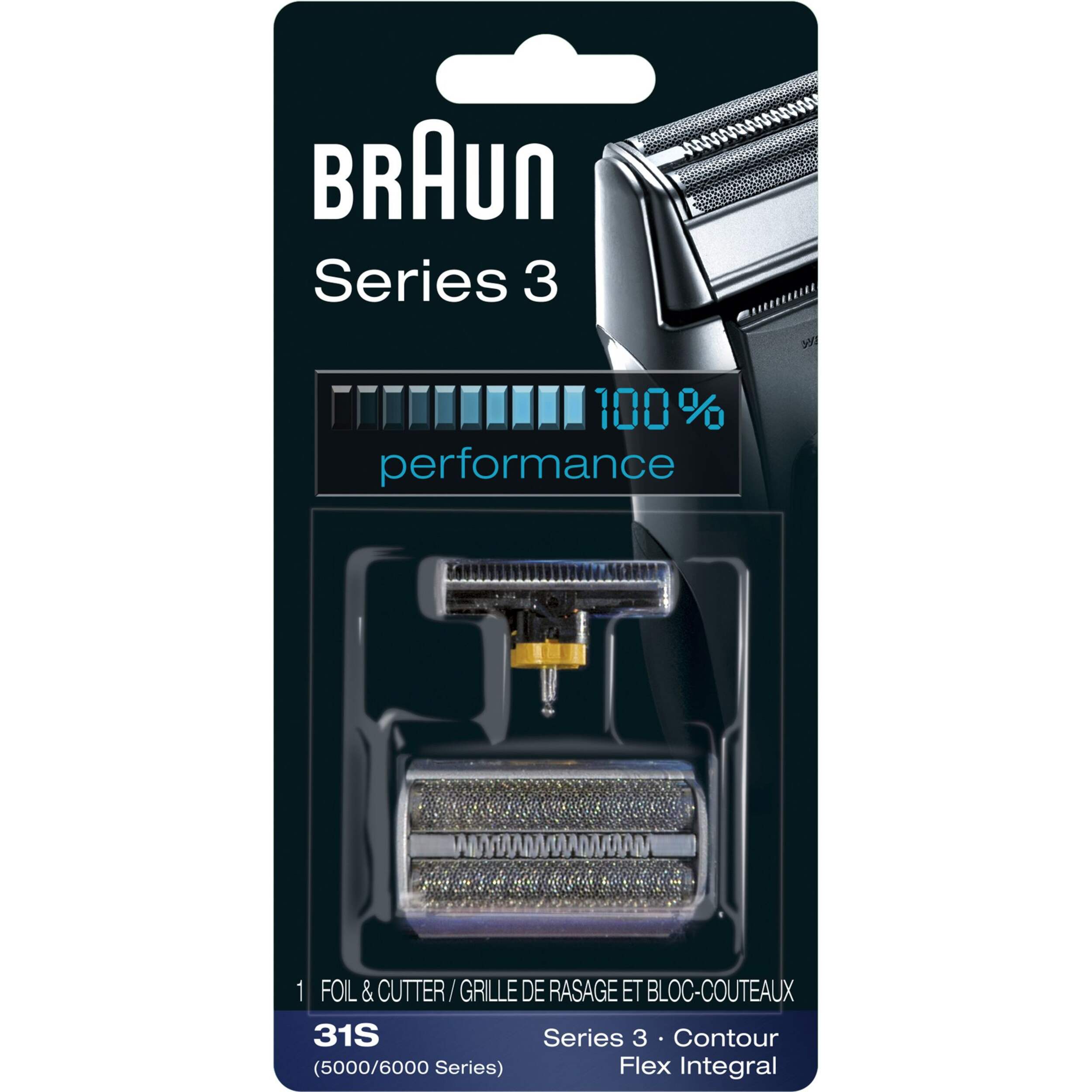 Braun Series 3: 31S Replacement Head Front_Flat