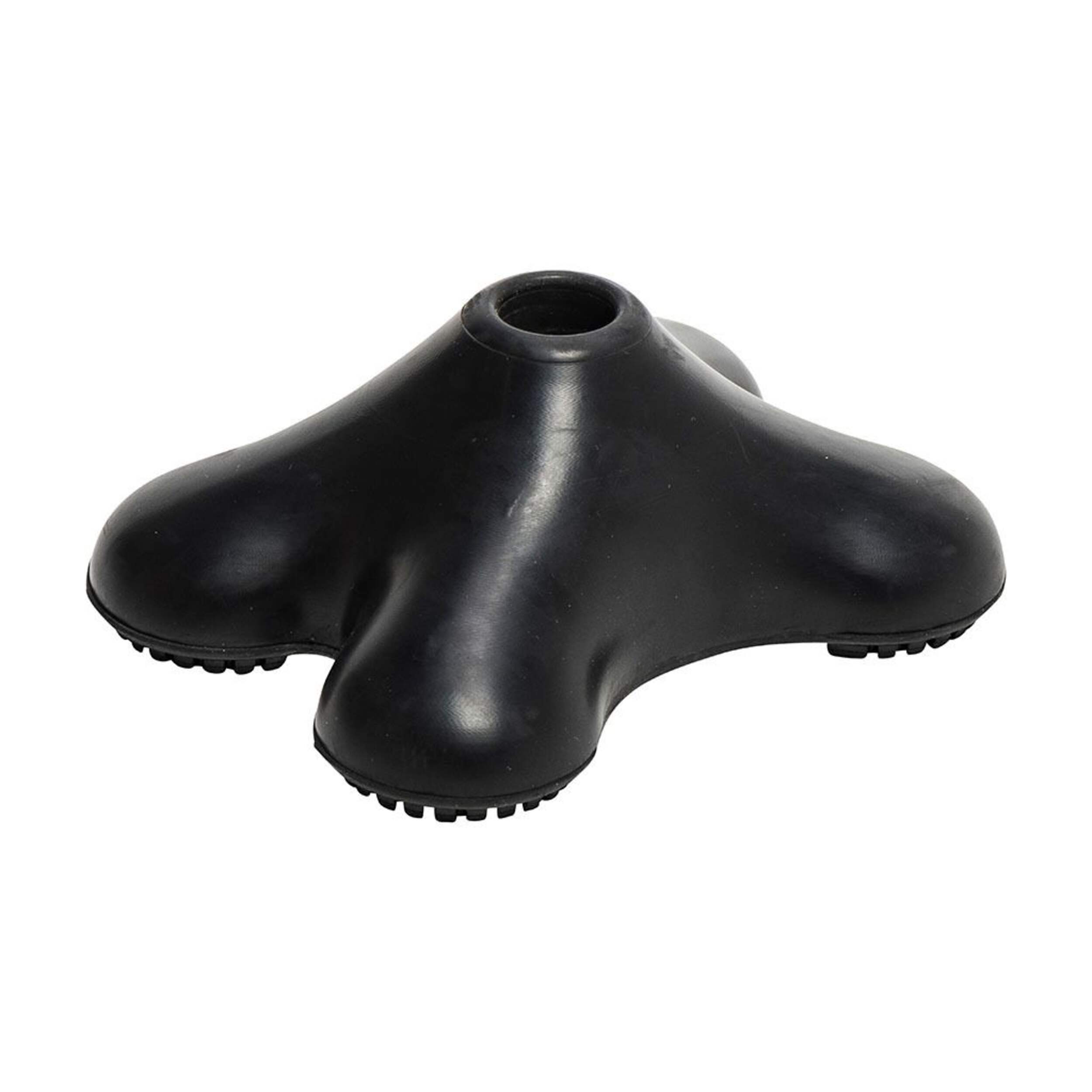 Drive Medical Quad-Support Cane Tip, Black Front_Three_Fourths_Angled_Right