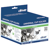 Drive Medical STDS1040S Universal Cup Holder, Black Front_Three_Fourths_Angled_Right