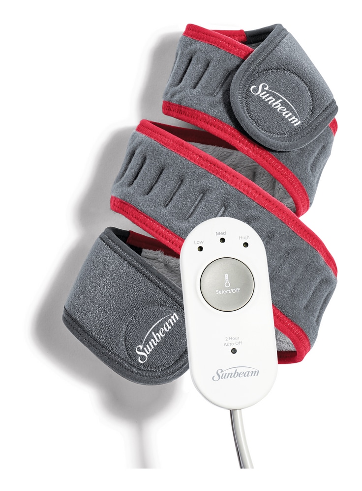 Sunbeam FlexFit Electric Heating Wrap Pad For Arm & Leg Pain, Grey