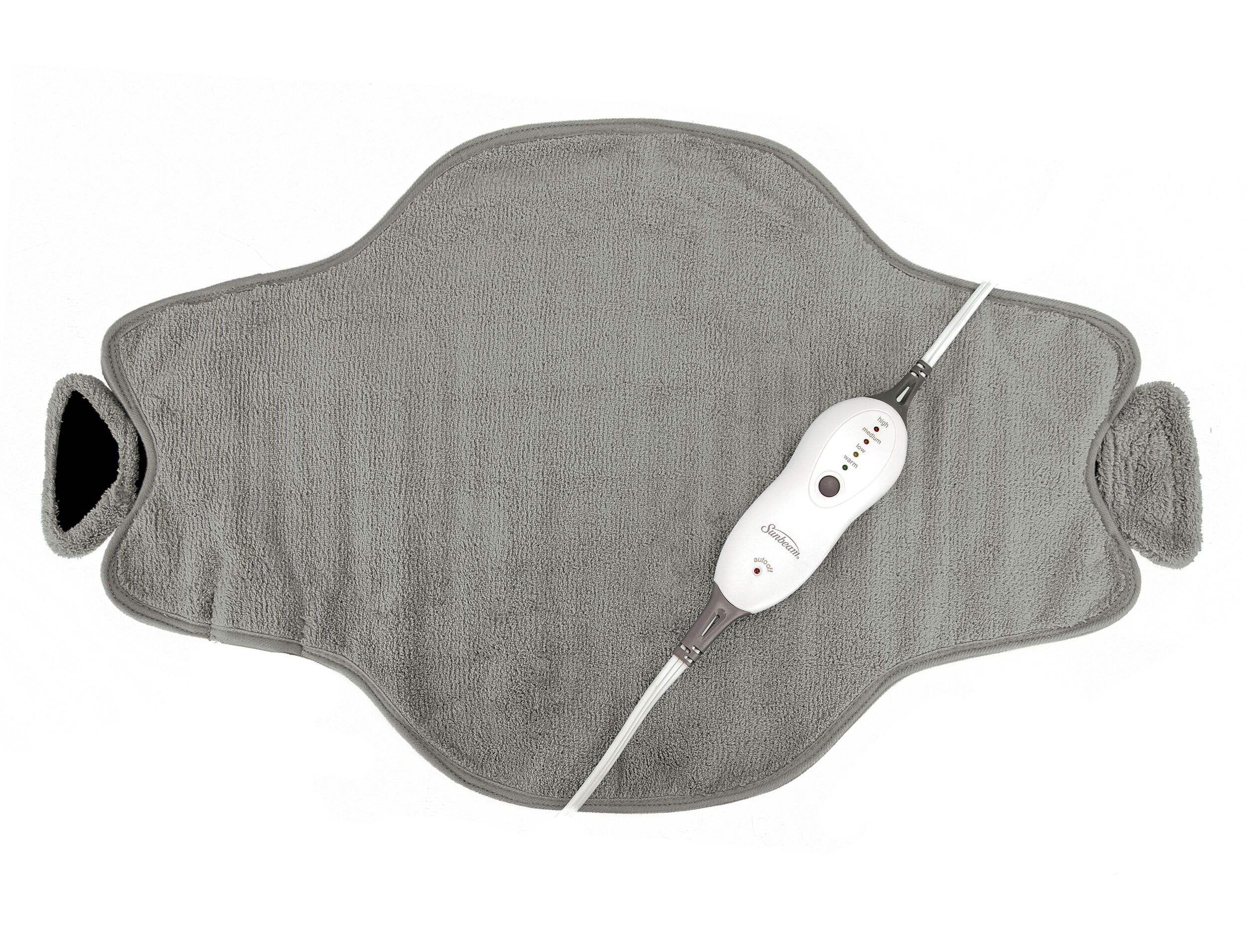 Sunbeam Renue Relaxation Electric Heating Wrap Pad For Lower Back, Grey