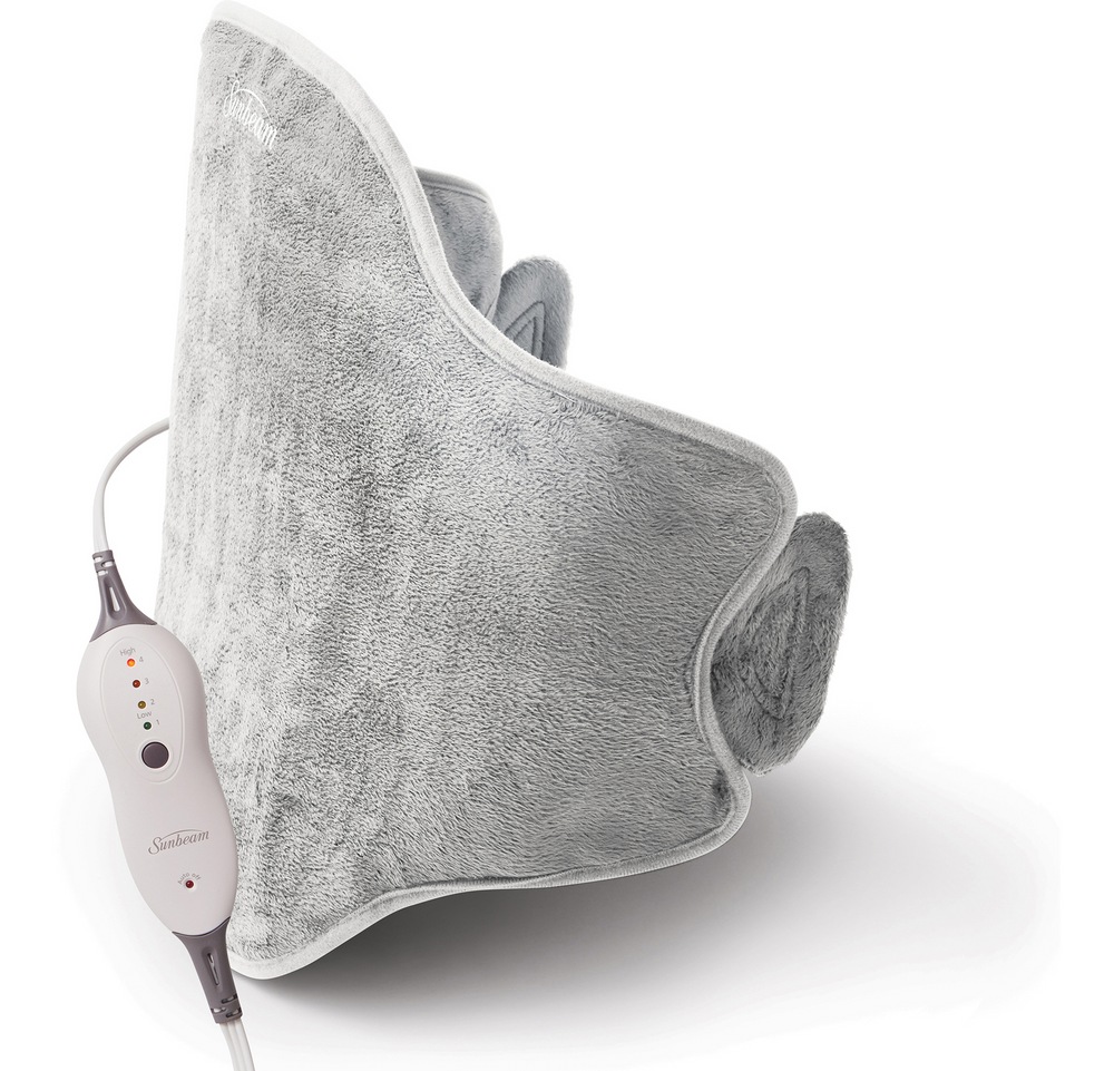 Sunbeam Renue Relaxation Electric Heating Wrap Pad For Lower Back, Grey