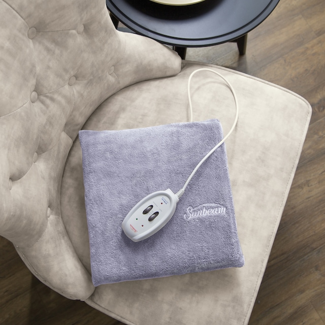 Sunbeam Electric Massaging Heating Pad For Muscle & Joint Pain, Grey