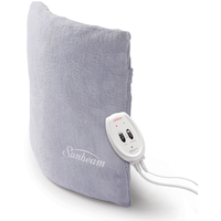 Sunbeam Electric Massaging Heating Pad For Muscle & Joint Pain, Grey Front_Angled_Left