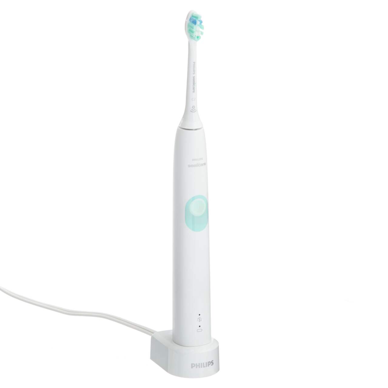 Philips Sonicare Protective Clean 4100 Rechargeable Electric Toothbrush For  Plaque Control, White/Mint
