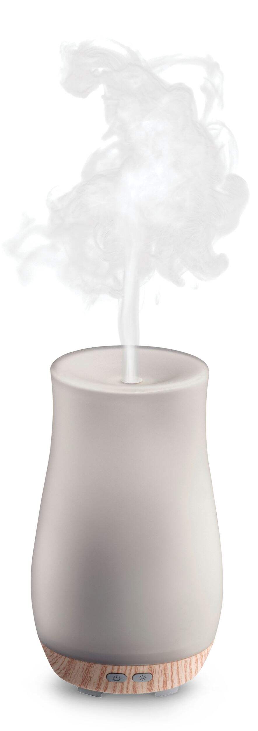 HoMedics Ultrasonic Glass Aromatherapy Diffuser Set with Light, White ...