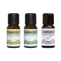 HoMedics Clarify & Relax, Eucalyptus & Tea Tree Essential Oils Aromatherapy Kit, 15-ml, 3-pk Front_Flat
